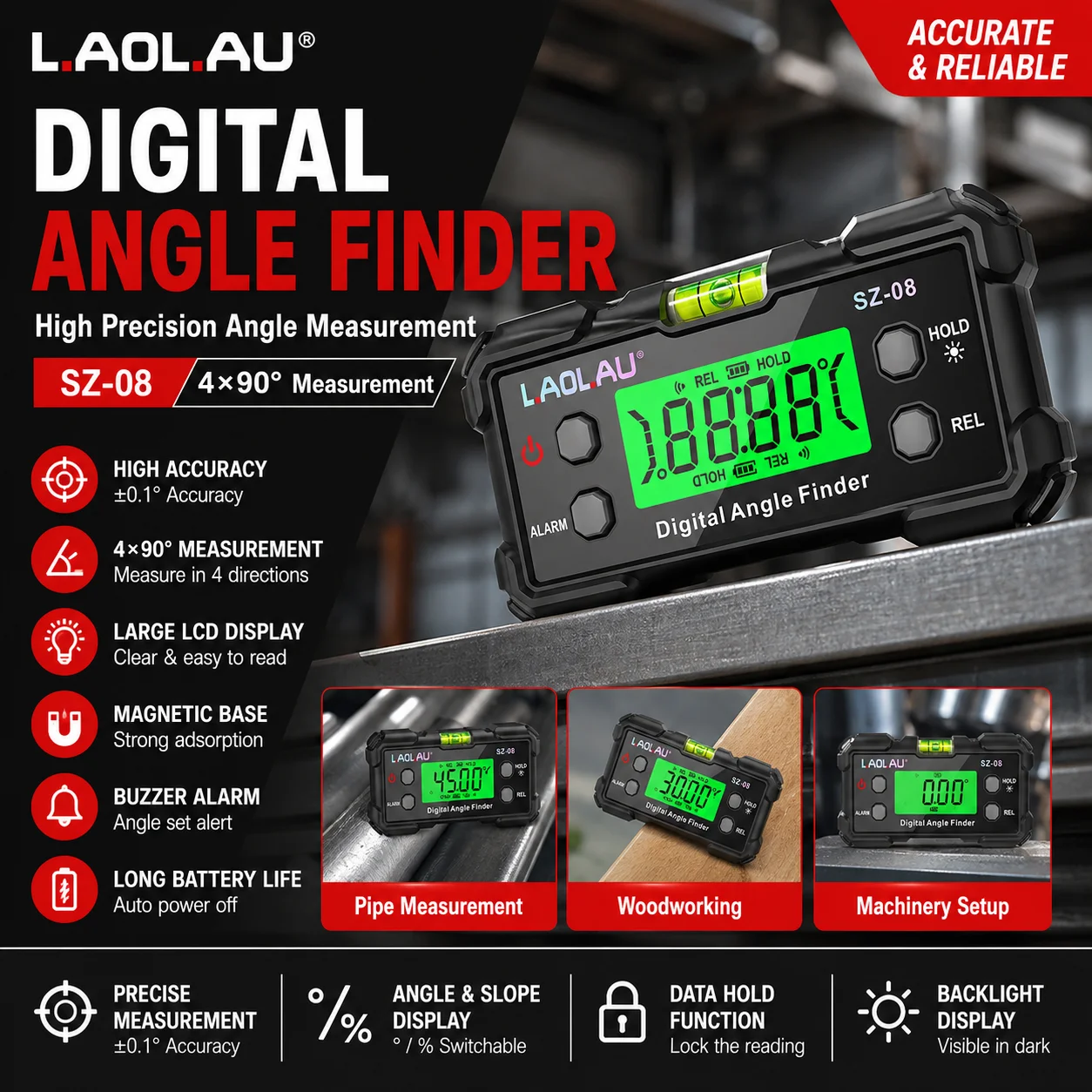Diy Electronics Box - Digital Angle Gauge With Level Bubble