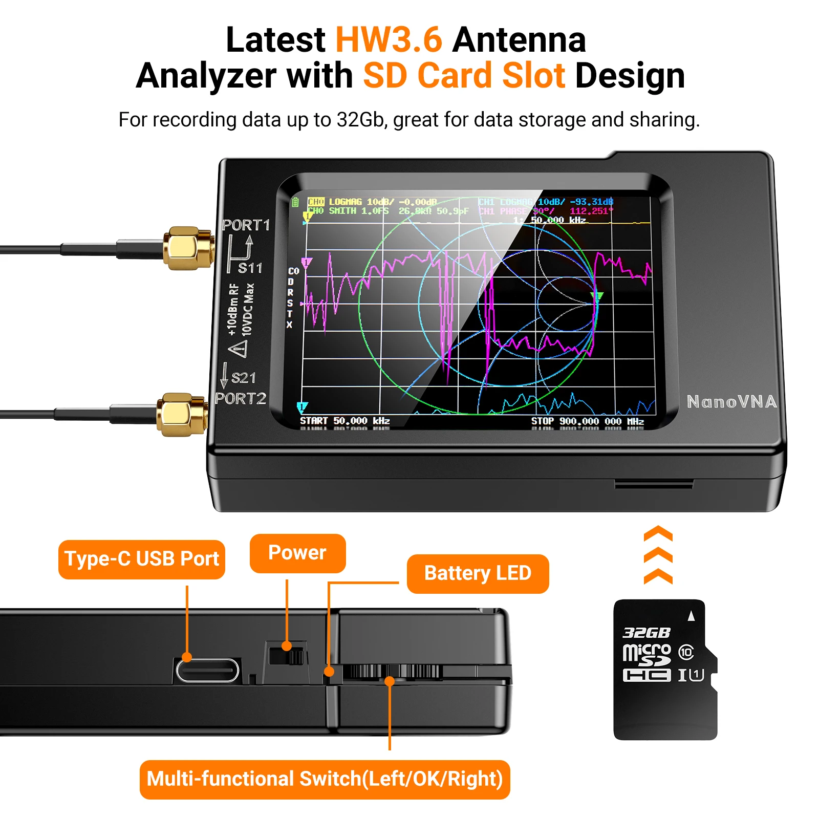NanoVNA-H Vector Network Anten - Logic Analyzer Usb 评论和价格