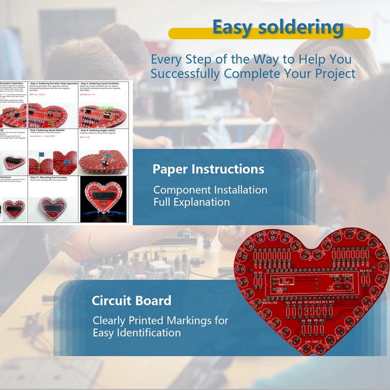 ●Soldering Practice Kit, Heart - Diy Electronics Project Kit 评论和价格